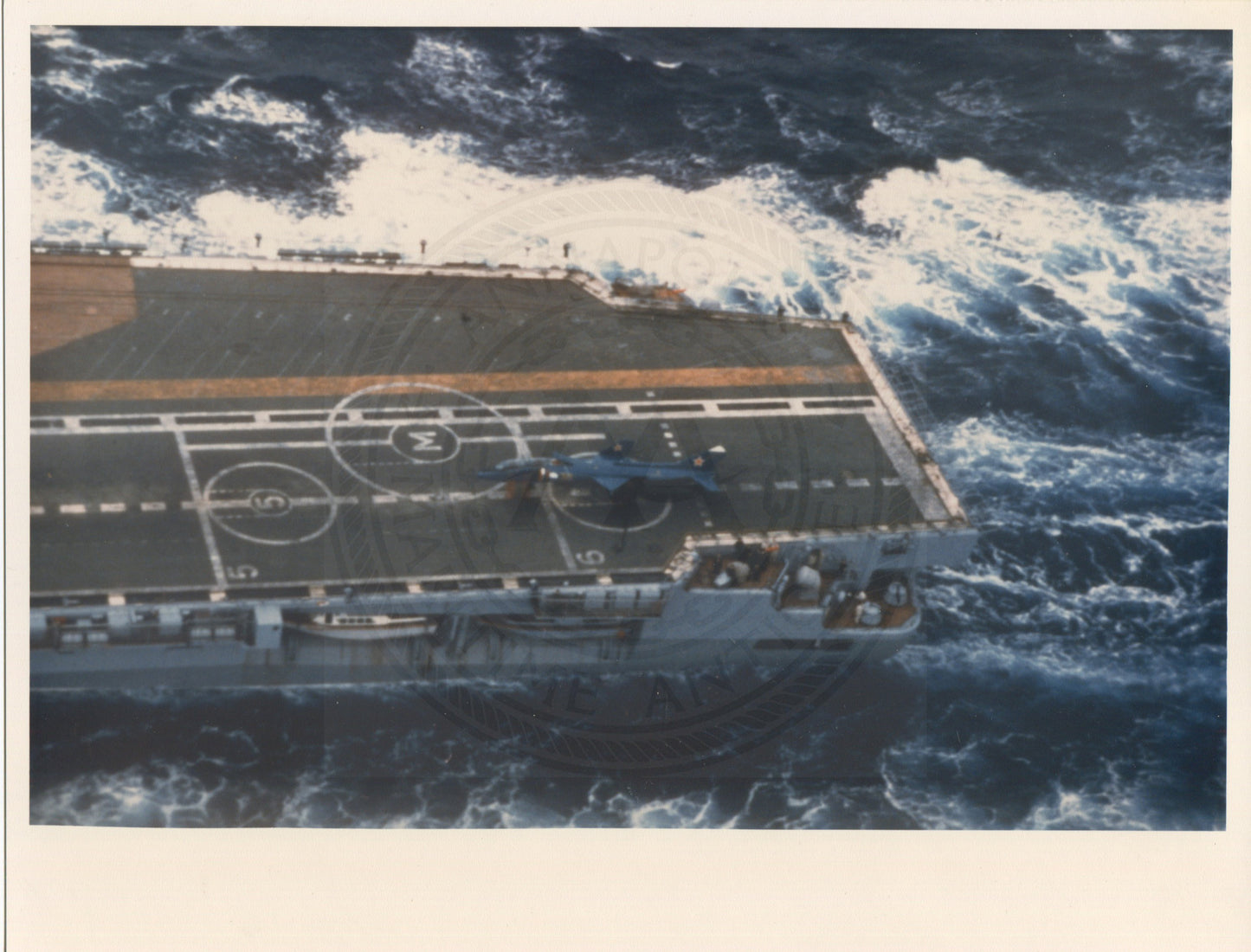 Official U.S. Navy photo of Soviet Kiev class aircraft carrier Minsk underway with aircraft on the deck.