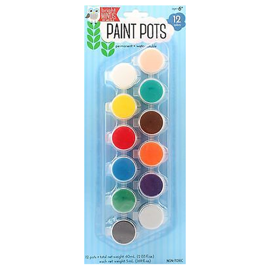 Nicole Acrylic Paint Pots Set 12 Colors