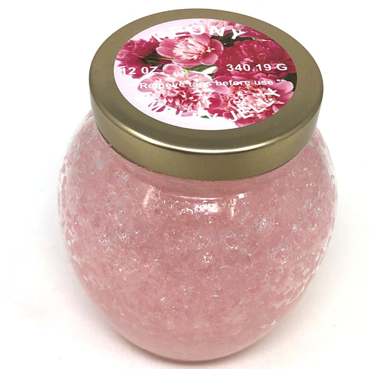 Smelly Jelly Peony scented hand crafted 12 oz globe glass bottle the alternative to candles