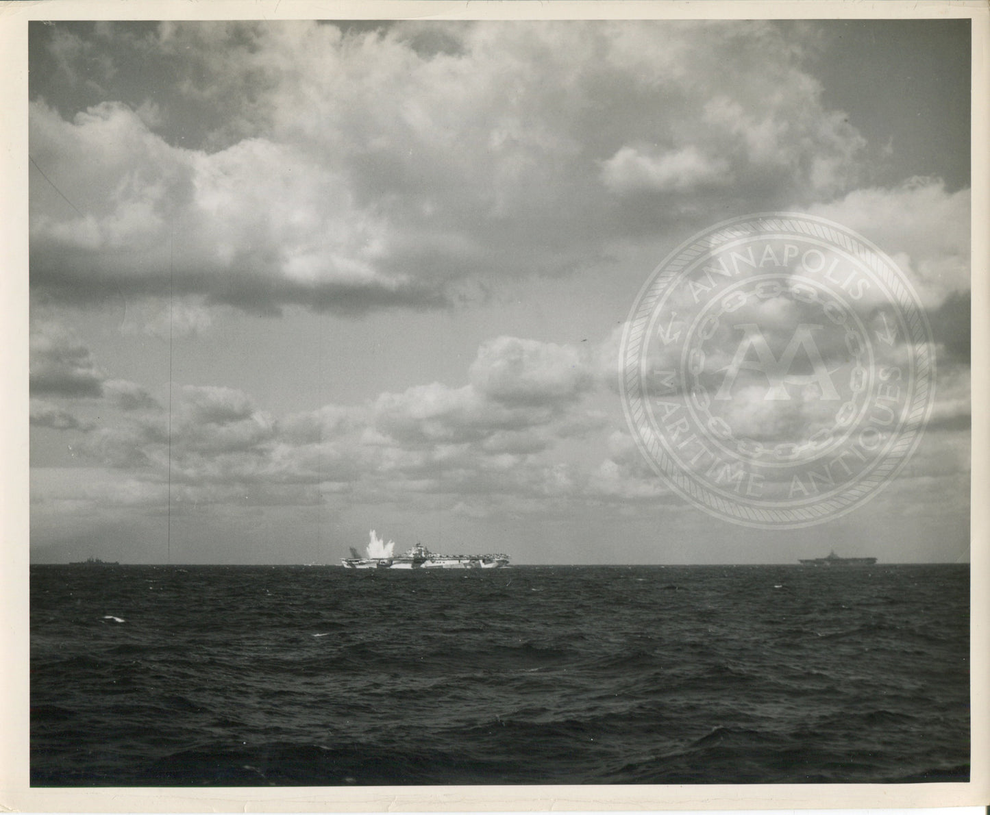 Official Navy Photo of WWII era USS Randolph (CV-15) Aircraft Carrier