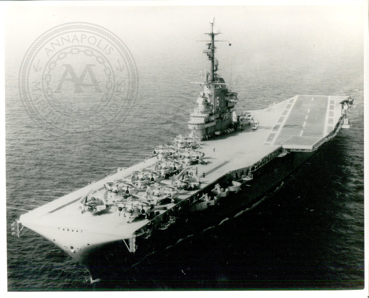 Official Navy Photo of WWII era USS Randolph (CV-15) Aircraft Carrier