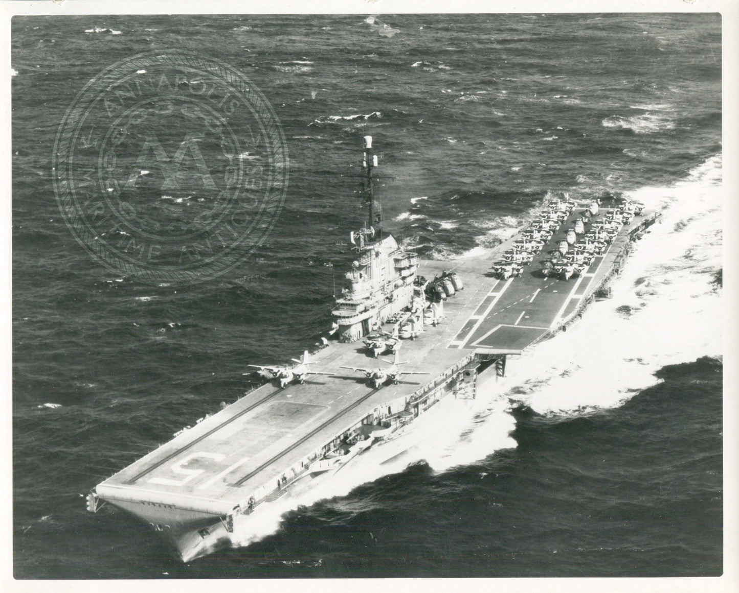 Official Navy Photo of WWII era USS Randolph (CV-15) Aircraft Carrier