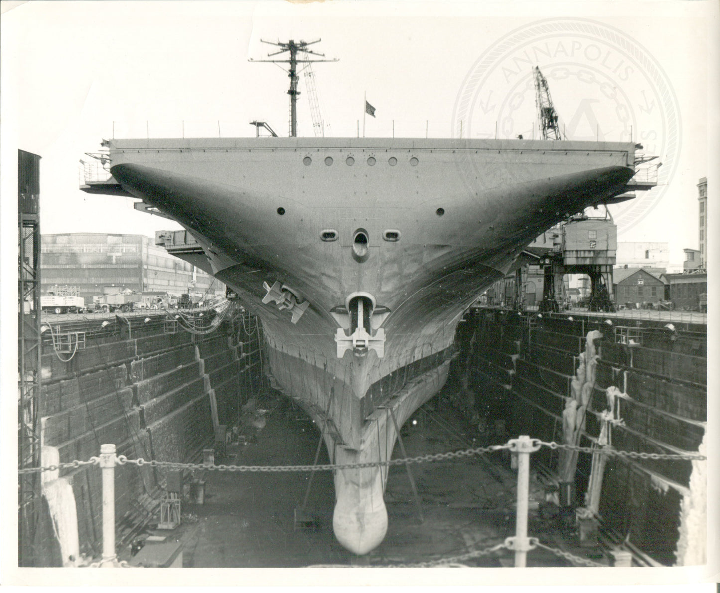 Official Navy Photo of WWII era USS Randolph (CV-15) Aircraft Carrier