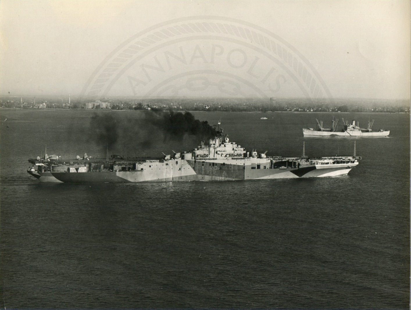 Official Navy Photo of WWII era USS Randolph (CV-15) Aircraft Carrier