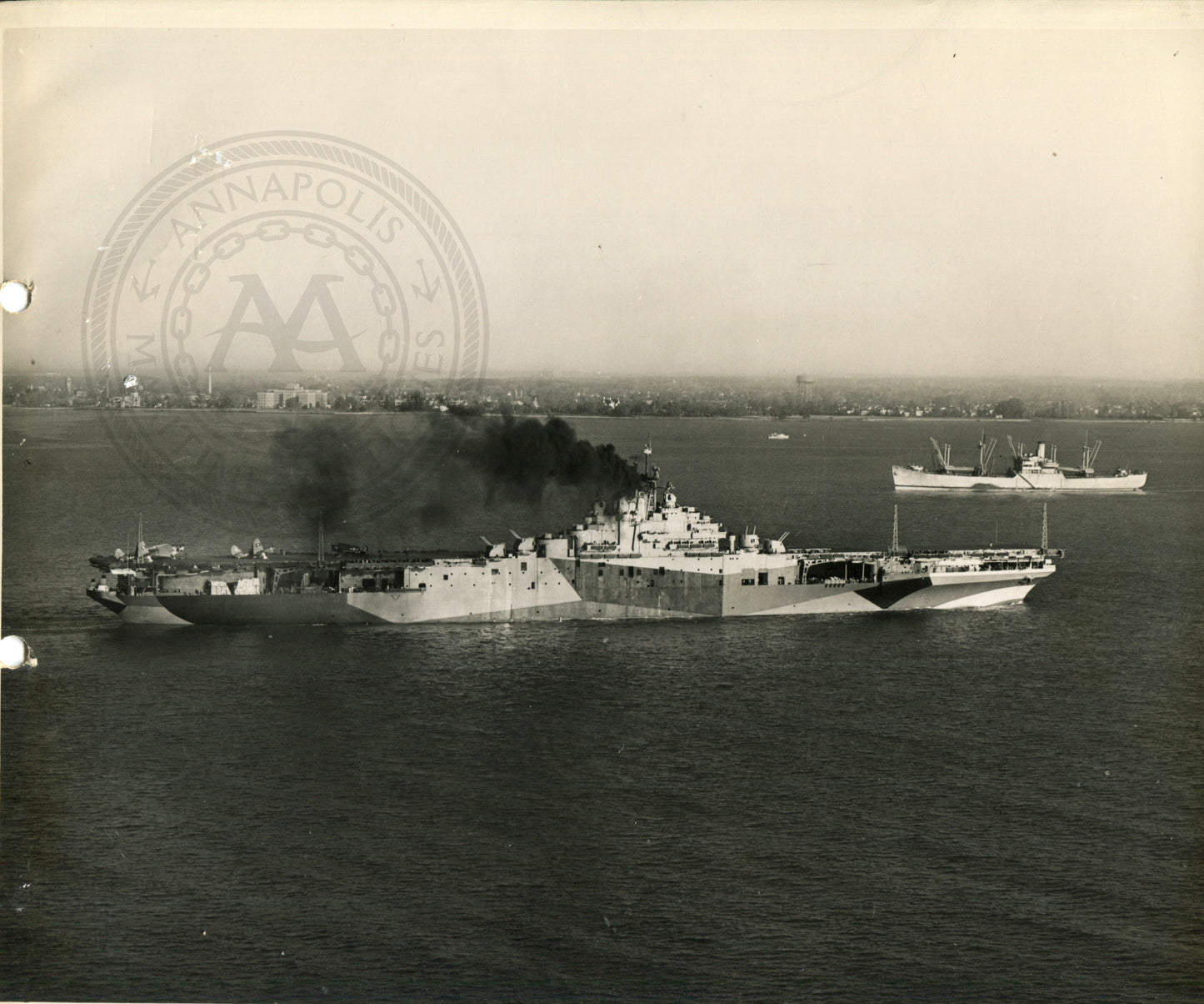 Official Navy Photo of WWII era USS Randolph (CV-15) Aircraft Carrier