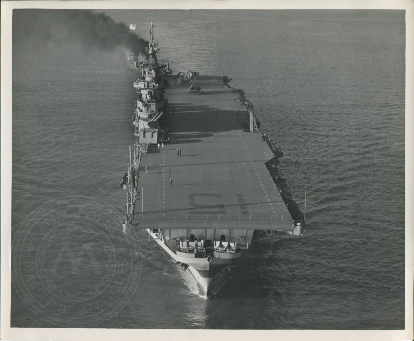 Official Navy Photo of WWII era USS Randolph (CV-15) Aircraft Carrier