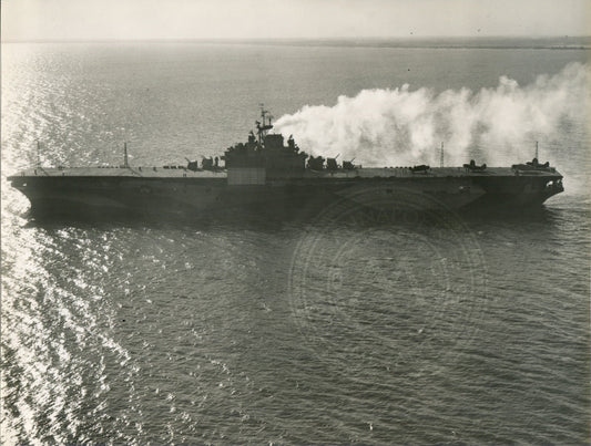 Official Navy Photo of WWII era USS Randolph (CV-15) Aircraft Carrier