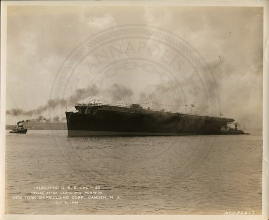 Official Navy Photo of WWII era USS Saipan  (CV-47) Aircraft Carrier