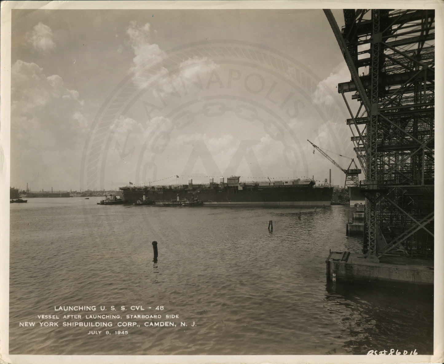 Official Navy Photo of WWII era USS Saipan  (CV-47) Aircraft Carrier