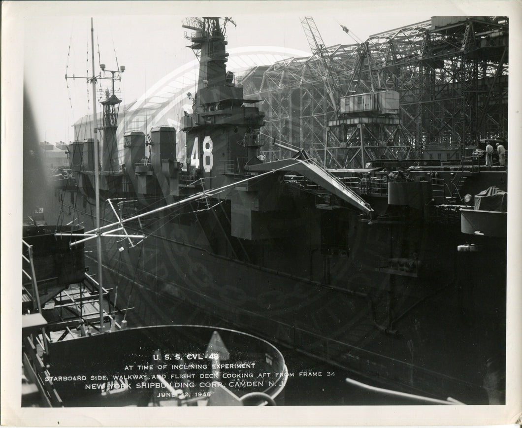 Official Navy Photo of WWII era USS Saipan  (CV-47) Aircraft Carrier