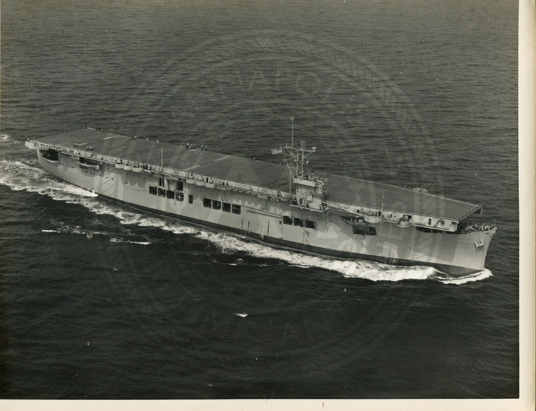 Official Navy Photo of WWII era USS Sangamon (CVE-26) Aircraft Carrier