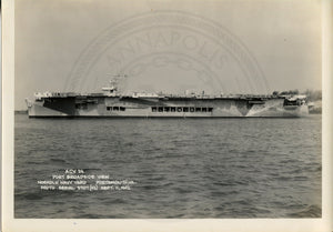 Official Navy Photo of WWII era USS Santee (CVE-29) Aircraft Carrier