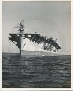Official Navy Photo of WWII era USS Santee (CVE-29) Aircraft Carrier