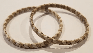Handcrafted Small Thin Striped Weave Lauhala Bracelet