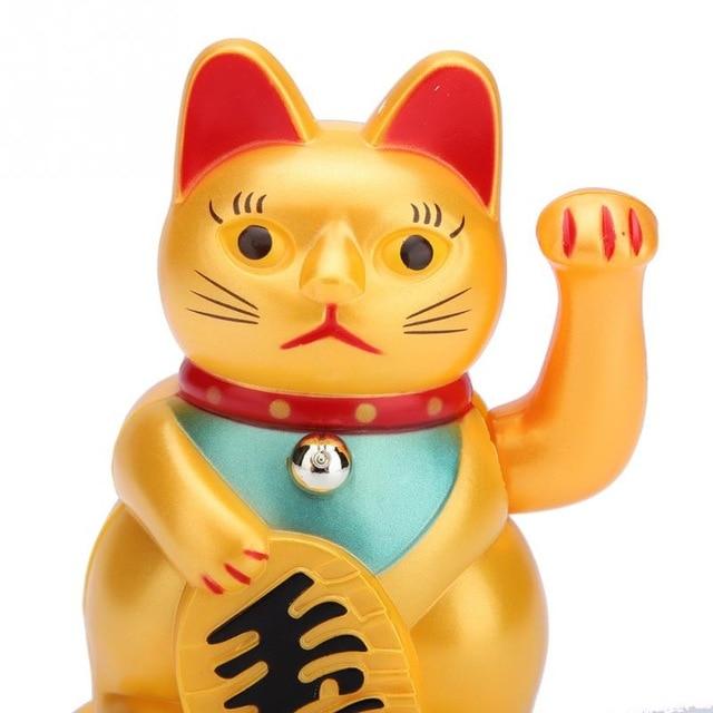 Solar Powered Welcoming Waving Beckoning Fortune Lucky Cat Home Office Restaurant Waving Cat Decor Crafts