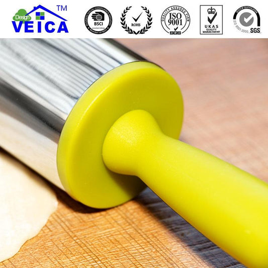 Stainless steel Non-stick Dough Stick Glide Rolling Pin Decorating Modelling Tool Fondant Cake Sugarcraft Baking Cooking Tools