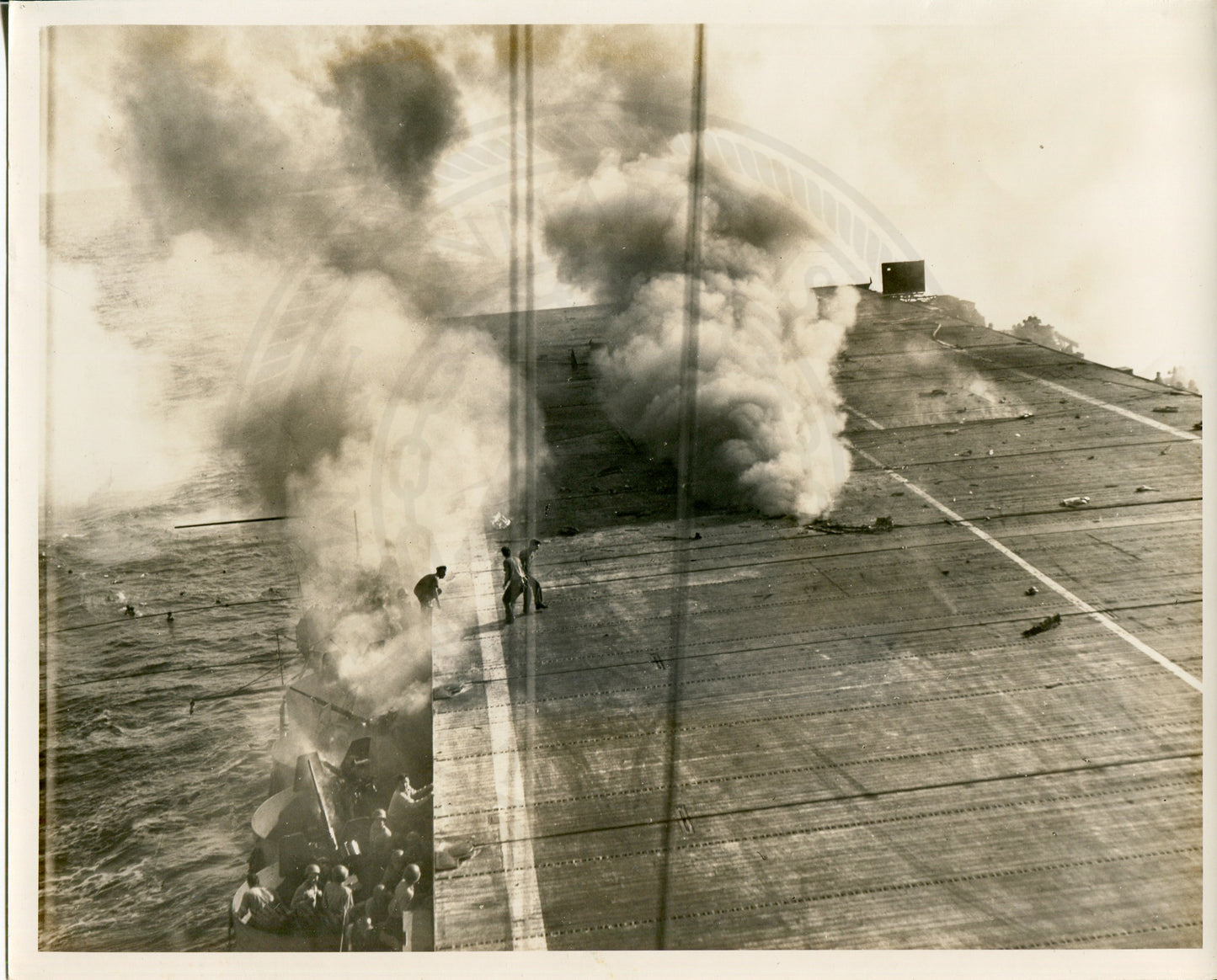 Official Navy Photo of WWII era USS Suwanee (CVE-27) Aircraft Carrier