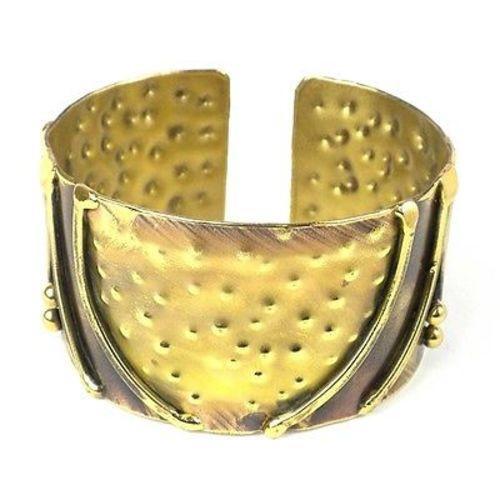 Handcrafted Arches Brass Cuff - Brass Images (C)