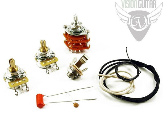 Quality PRS Wiring Upgrade Kit - Orange Drop Cap, CTS Pots, Switchcraft