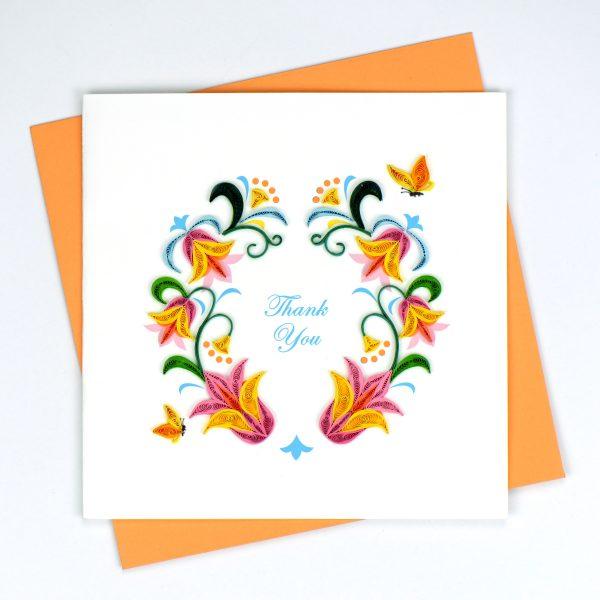 Quilling Card- Hand-Crafted Cards, Thank You