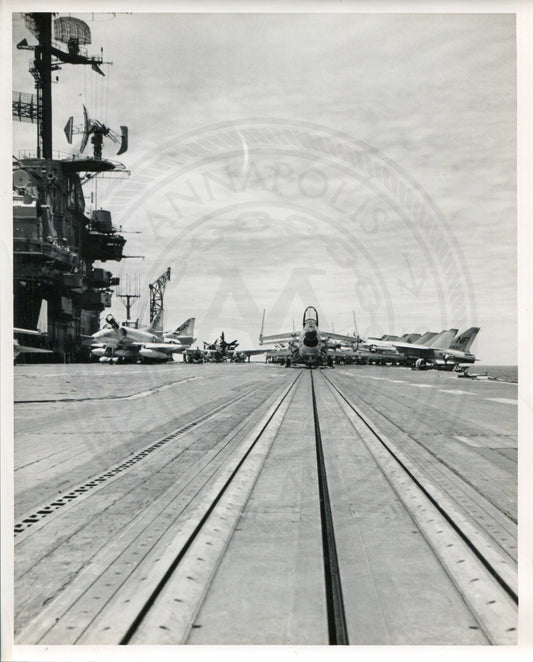 Official Navy Photo of WWII era USS Ticonderoga (CV-14) Aircraft Carrier