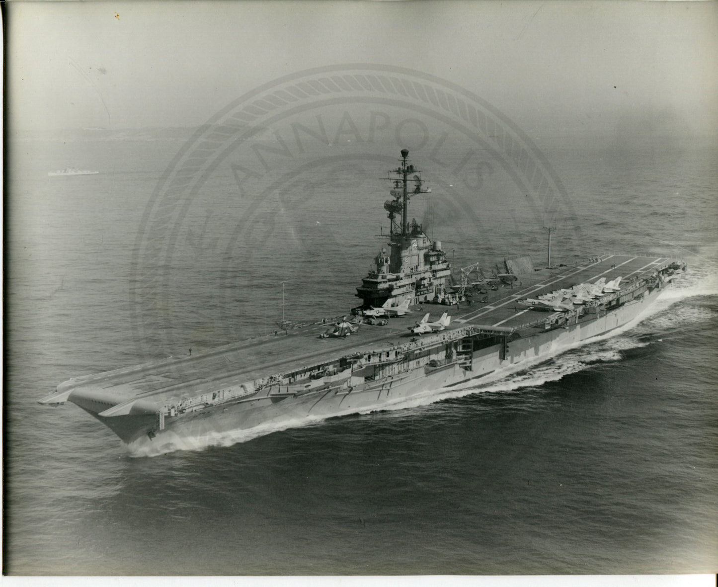 Official Navy Photo of WWII era USS Ticonderoga (CV-14) Aircraft Carrier