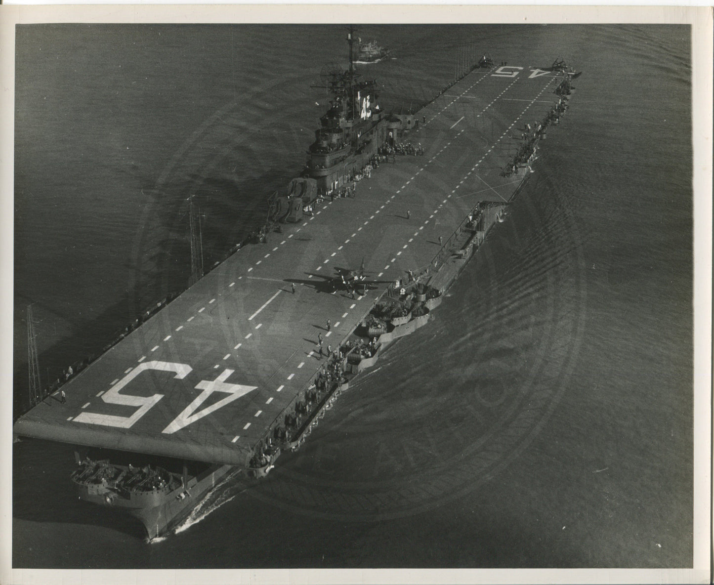 Official Navy Photo of WWII era USS Valley Forge (CV-45) Aircraft Carrier