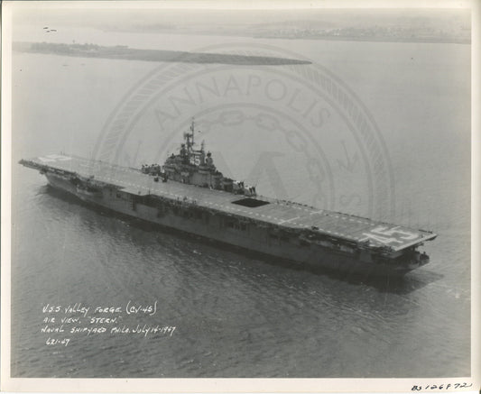 Official Navy Photo of WWII era USS Valley Forge (CV-45) Aircraft Carrier