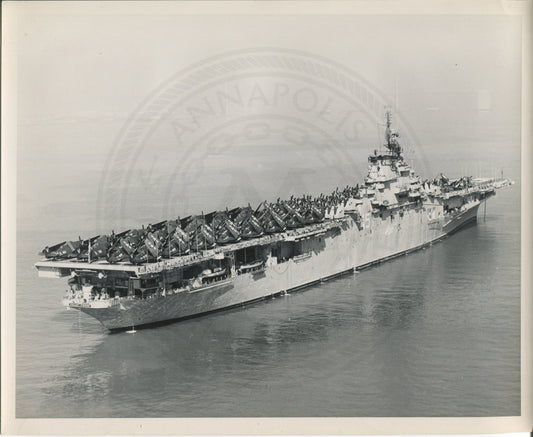 Official Navy Photo of WWII era USS Valley Forge (CV-45) Aircraft Carrier