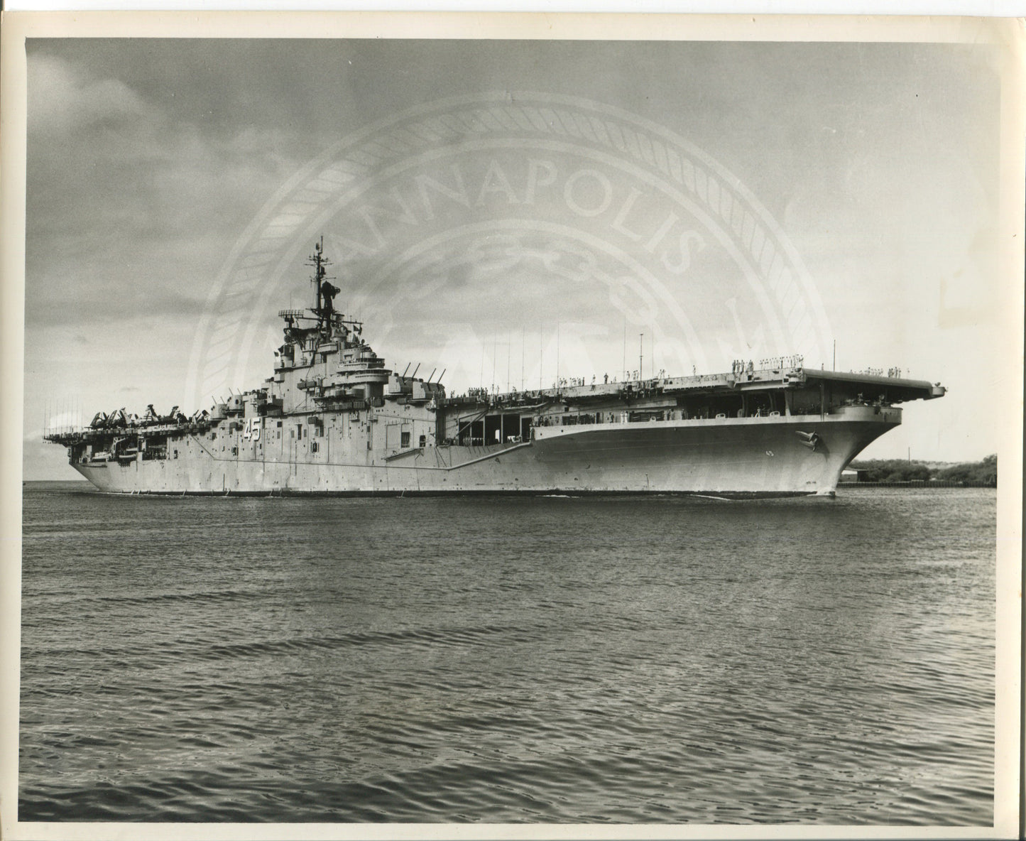 Official Navy Photo of WWII era USS Valley Forge (CV-45) Aircraft Carrier