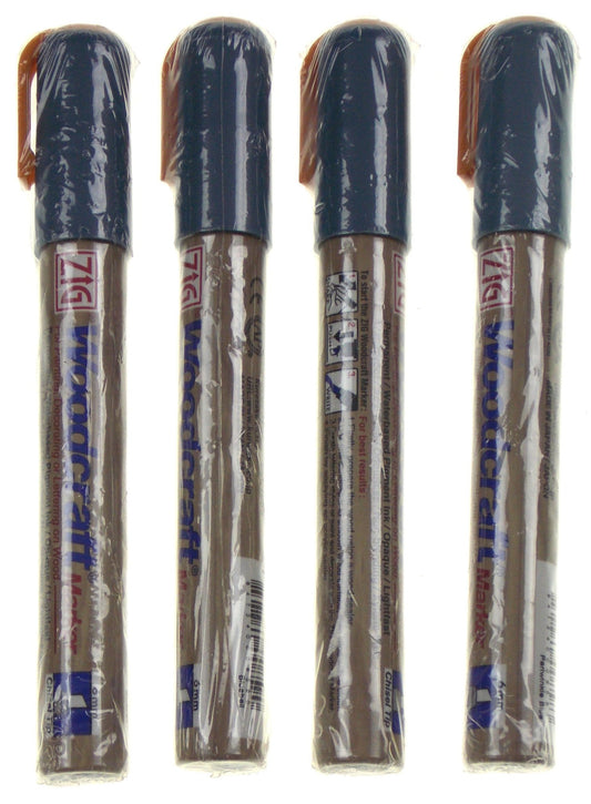 Set 4 Zig Woodcraft Markers Periwinkle Blue Bluebell 6mm Chisel Fine Waterproof