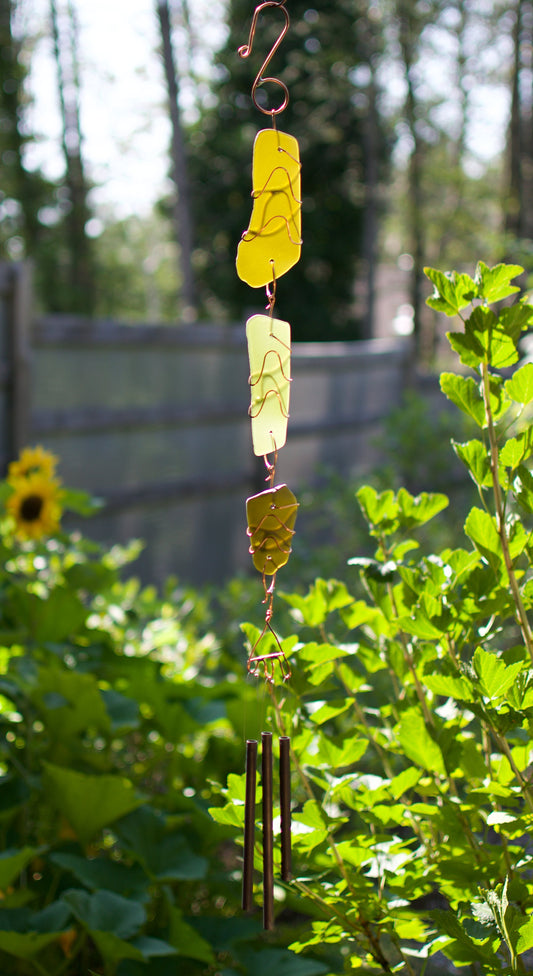 Sea Glass Copper Handcrafted Wind Chime