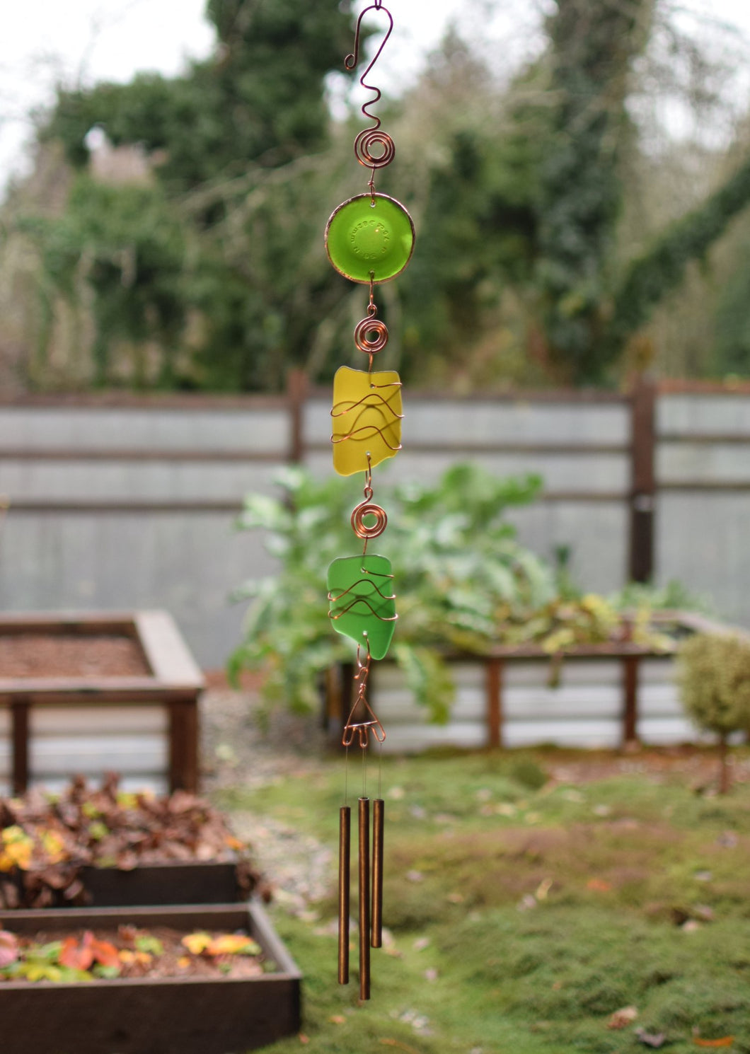 Outdoor Glass Copper Handcrafted Windchime