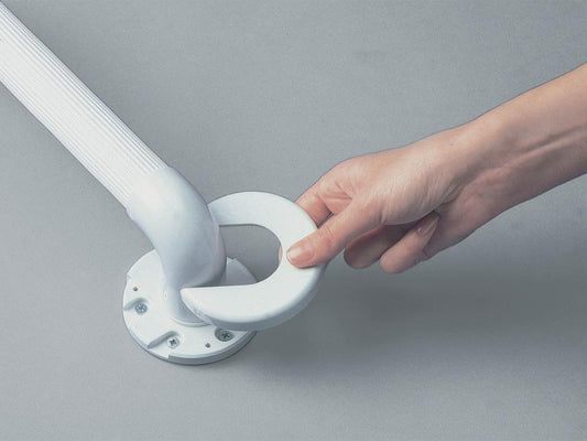 Spare Covering Disc in White for the Homecraft Moulded Fluted Grab Rail