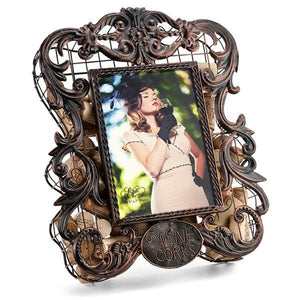 Hand-Crafted Metal Photo Frame Cork Saving Cage