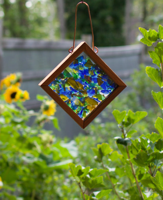 Kaleidoscope Beach Glass Handcrafted Suncatcher