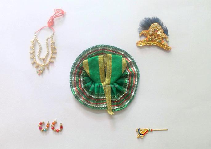 Laddu Gopal Dress - Handmade Handicraft (Green)