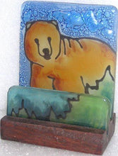 Load image into Gallery viewer, Handcrafted Fused Glass Business Card Holder From Pampeana, Choice of Style