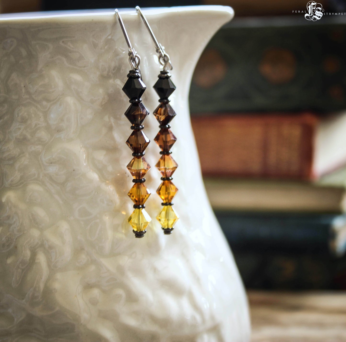 Ombre Beer Flight Earrings for the Glam Craft Beer Fan. Beer Brewing Homebrewing