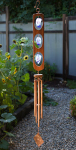 Glass Copper Cedar West Coast Handcrafted Wind Chime