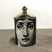 Load image into Gallery viewer, Handmade Retro Face Storage Bin Ceramic Craft Candle Holder