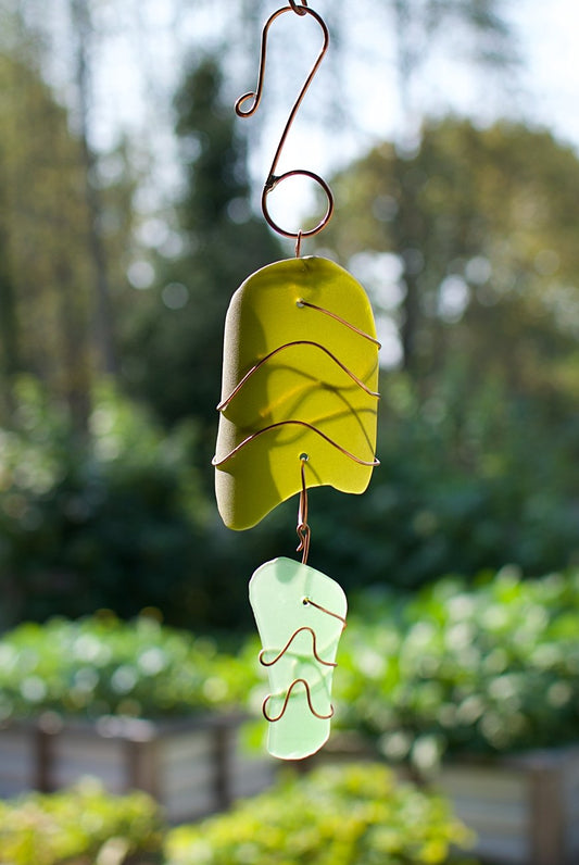 Outdoor Suncatcher Sea Glass Copper Handcrafted