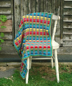 Large Modern Rainbow Blanket - Stylecraft Special DK - Yarn and Pattern