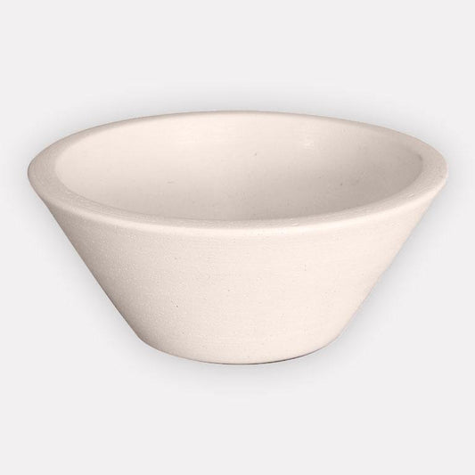 Handcrafted Conical Ceramic Vessel Sink - Ivory