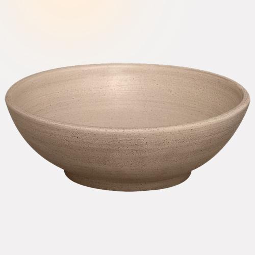 Handcrafted Round Ceramic Vessel Sink - Dark Gray
