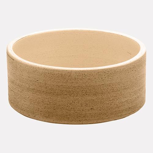 Handcrafted Cylindrical Ceramic Vessel Sink - Beige