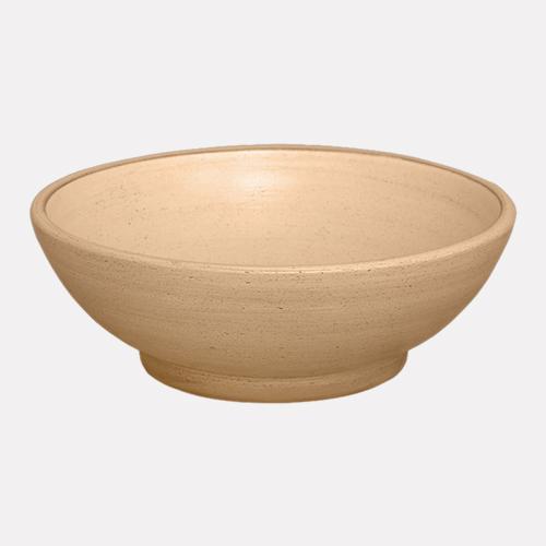 Handcrafted Round Ceramic Vessel Sink - Beige