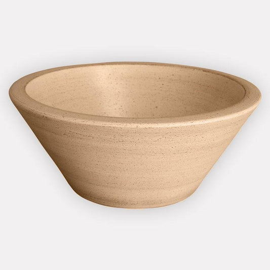Handcrafted Conical Ceramic Vessel Sink - Beige