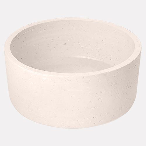 Handcrafted Cylindrical Ceramic Vessel Sink - Ivory
