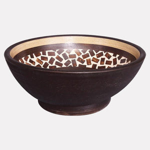 Handcrafted Round Ceramic Vessel Sink - Speckled Brown
